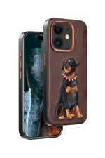 Venco iPhone 11 Perma Desenli Kapak - Koyu Kahve - Görsel 2