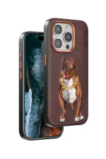 Venco iPhone 14 Pro Max Perma Desenli Kapak - Kahverengi - Görsel 2