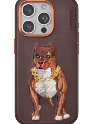 Venco iPhone 14 Pro Max Perma Desenli Kapak - Kahverengi