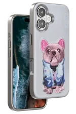 Venco iPhone 16 Cute Desenli Kapak - Kahverengi