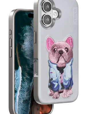 Venco iPhone 16 Cute Desenli Kapak - Kahverengi