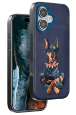 Venco iPhone 16 Perma Desenli Kapak - Lacivert