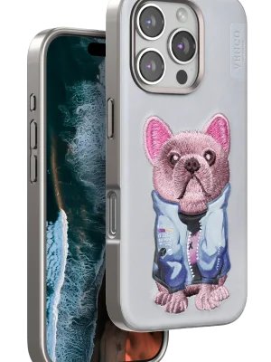 Venco iPhone 16 Pro Cute Desenli Kapak - Kahverengi