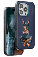 Venco iPhone 16 Pro Perma Desenli Kapak - Lacivert