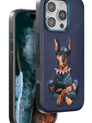 Venco iPhone 16 Pro Perma Desenli Kapak - Lacivert