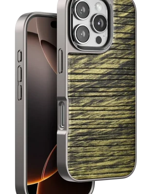 Venco iPhone 16 Pro Wave Kapak - Koyu Kahve