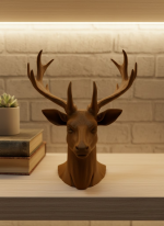 Kahverengi Geyik Biblo 23 cm Dekoratif Şık Tasarım