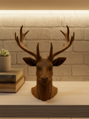 Kahverengi Geyik Biblo 23 cm Dekoratif Şık Tasarım