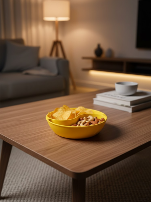 Sarı Çerezlik Kase Seti 4 Adet 3x12 cm