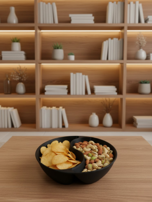 Siyah Çerezlik Kase Seti 4 Adet 3x12 cm