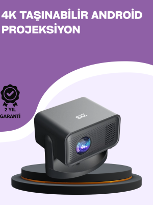 Dahili Hoparlörlü ve Uzun Ömürlü LED Lambalı Akıllı Projektör