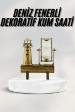 Hediyelik Kum Saati Retro Dekoratif Deniz Feneri Kum Saati - Görsel 2