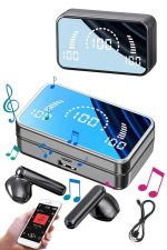 Yeni Nesil Kablosuz Kulaklık Aynalı Powerbank Özellikli Bluetooth Bağlantılı Dijital Göstergeli