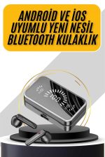 İos Android Uyumlu Bluetooth Kulaklık Kablosuz Kulaklık Yüksek Basslı - Görsel 2