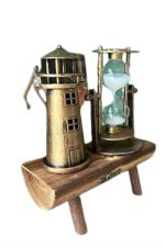 Hediyelik Eşya Retro Ahşap Deniz Feneri Kum Saati Biblo - Görsel 3