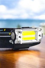 Beyaz Led Işık Sensörlü Kafa Lambası Lityum Batarya Led El Fenerli Şarjlı - Görsel 4