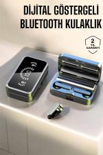 Aynalı Bluetooth Kulaklık Telefon Standlı Dijital Göstergeli - Görsel 2