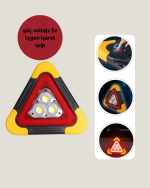 Solar Şarjlı Üçgen LED Park ve İkaz Lambası - Görsel 2