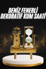 Hediyelik Eşya Retro Deniz Fenerli Kum Saati Ahşap Görünümlü Dekoratif Eşya