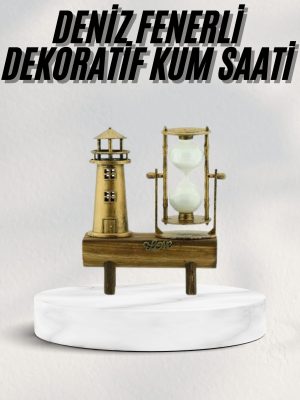 Hediyelik Kum Saati Retro Dekoratif Deniz Feneri Kum Saati