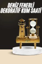 Dekoratif Kum Saati Deniz Feneri Retro Masa Hediyeli Eşya