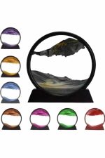 Dekoratif Sulu Kum Saati Ofis Masa Üstü Ev Yuvarlak Kum Saati - Görsel 2