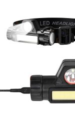 Ledli Şarjlı Kafa Lambası LED Şarjlı Su Geçirmez Kafa Feneri - Görsel 4