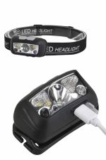 Sensörlü Şarjlı Type-c Şarj Işıklı Kafa Lambası Kamp Lambası - Görsel 5