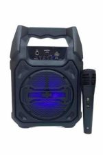 Bluetooth Hoparlör Led Işıklı Taşınabilir Kablosuz Speaker Uzun Pil Ömrü - Görsel 4