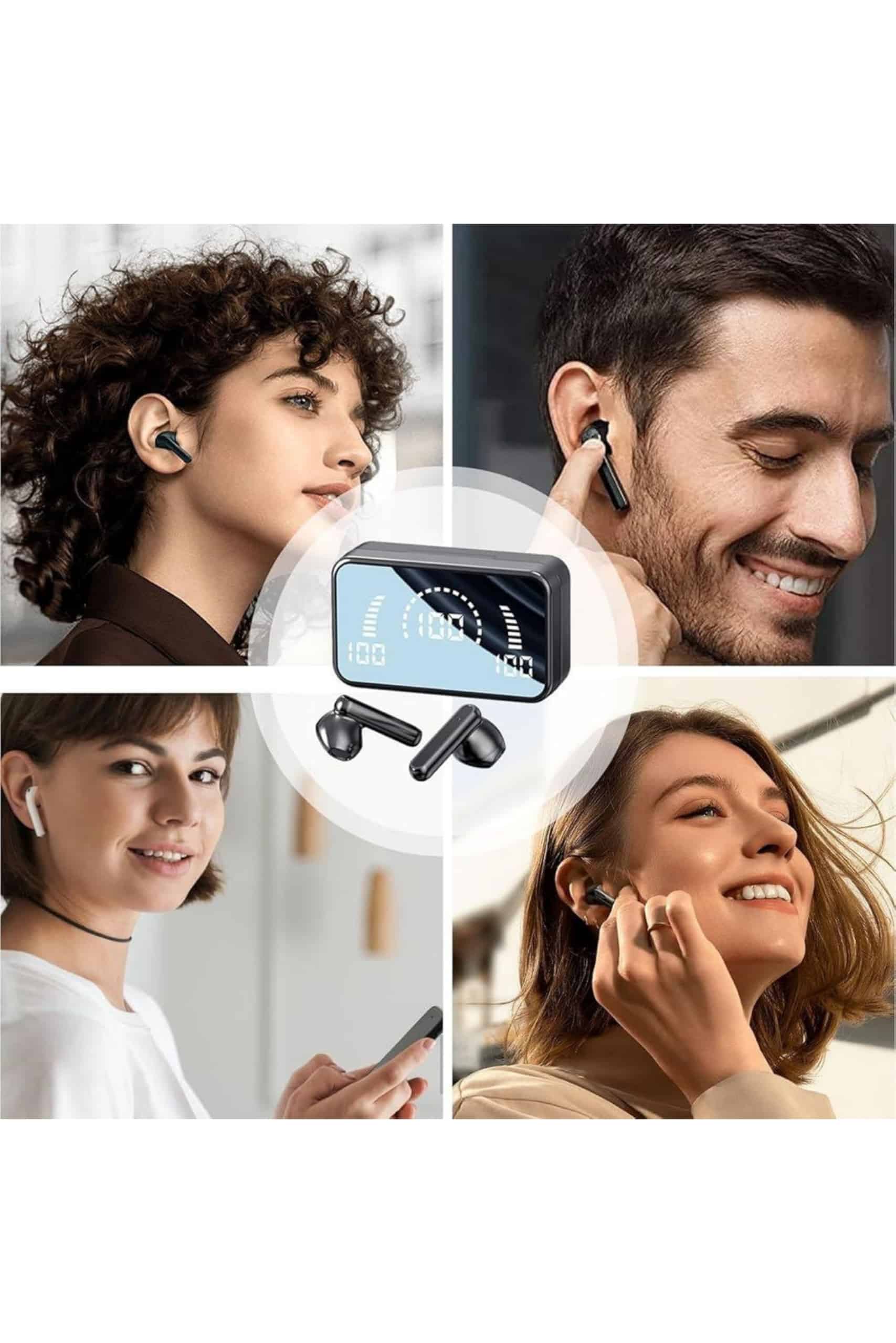 1215237_9-19-scaled-1.jpg İos Android Uyumlu Bluetooth Kulaklık Kablosuz Kulaklık Yüksek Basslı - Görsel 4