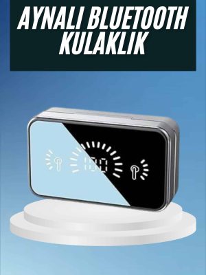 Powerbankli Bluetooth Kulaklık Yüksek Ses Aynalı Çift Dijital Gösterge Ekranı