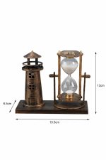 Hediyelik Eşya Retro Ahşap Deniz Feneri Kum Saati Biblo - Görsel 5