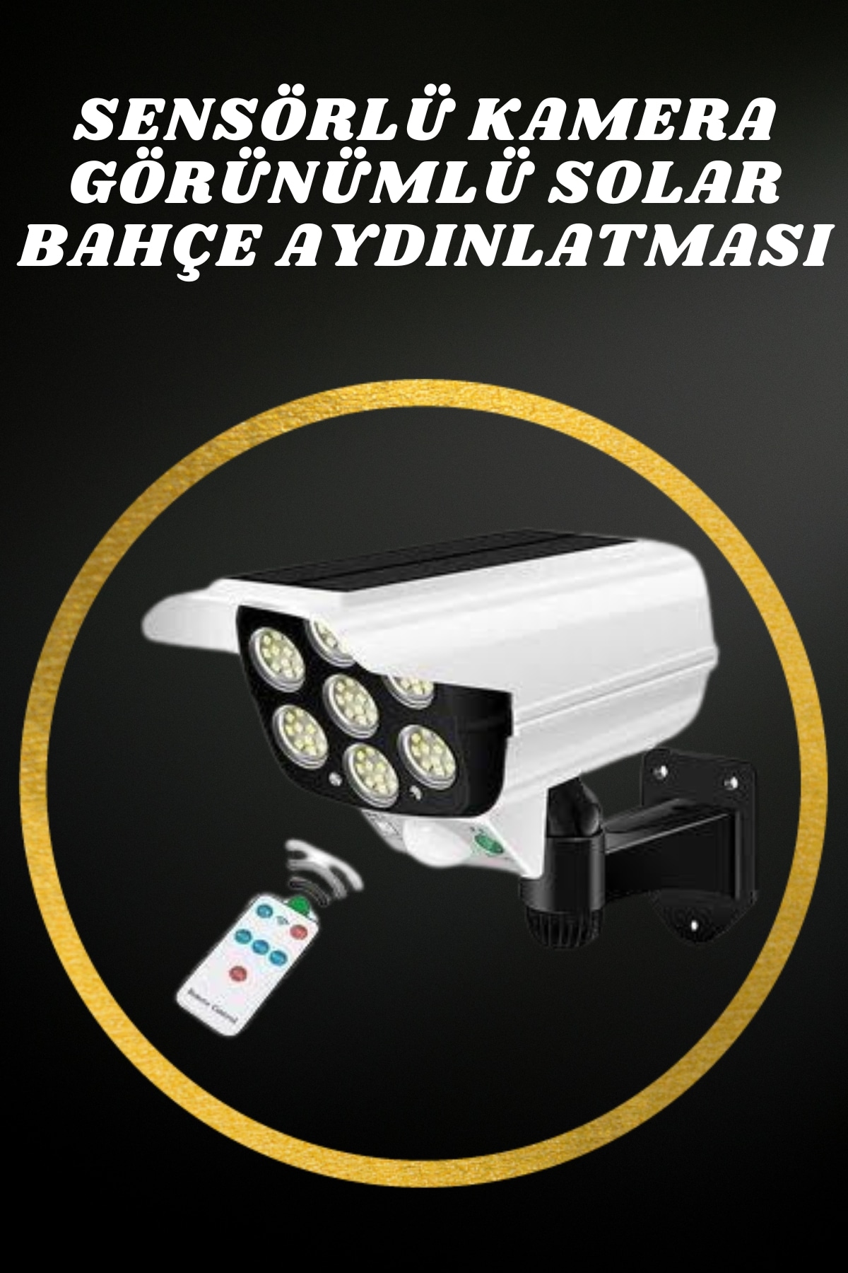 1215510_12-28.jpg Solar Lamba Kamera Görünümlü Duvar Lambası Dönebilen Bahçe Aydınlatması - Görsel 5