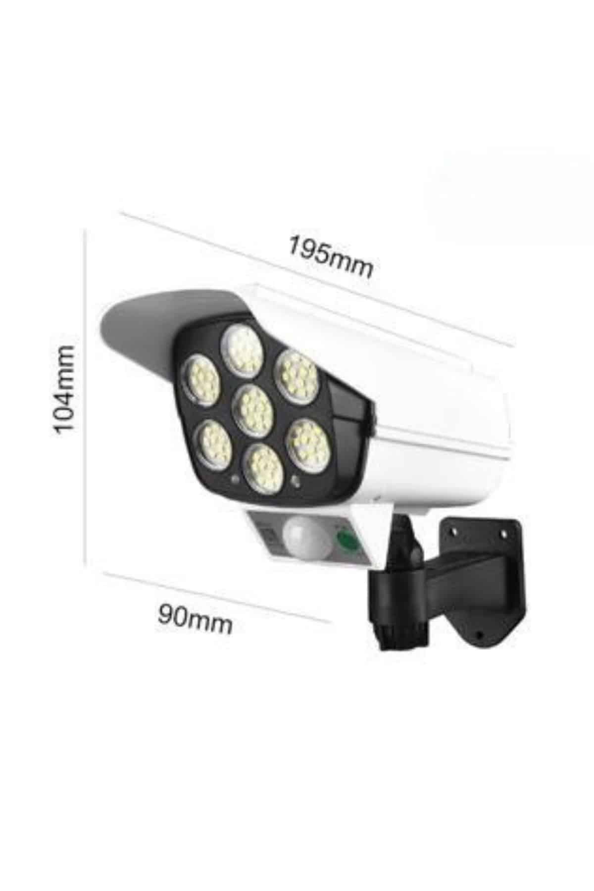 1215510_13-26.jpg Solar Lamba Kamera Görünümlü Duvar Lambası Dönebilen Bahçe Aydınlatması - Görsel 2