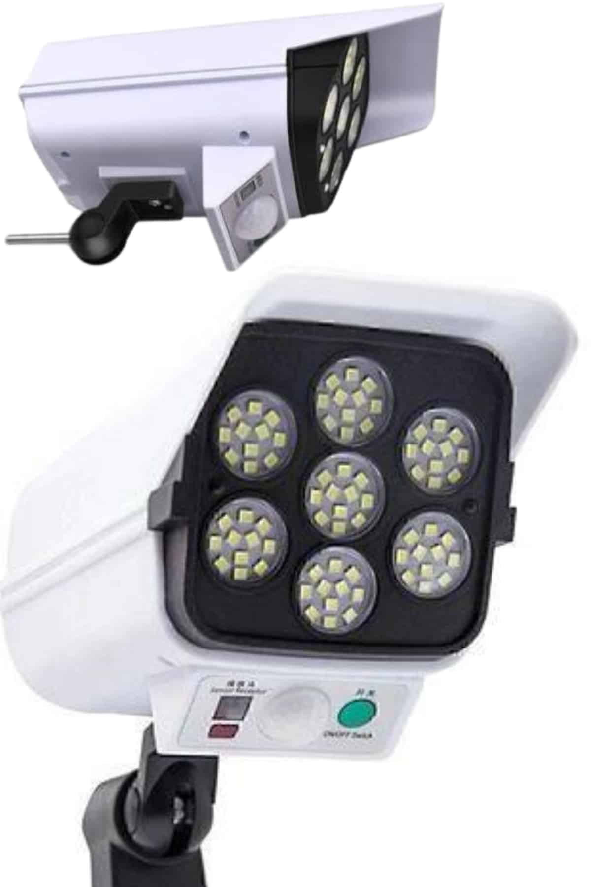 1215510_14-26.jpg Solar Lamba Kamera Görünümlü Duvar Lambası Dönebilen Bahçe Aydınlatması - Görsel 3