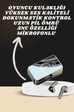 Aynalı Bluetooth Kulaklık ve 7 Kordonlu Akıllı Saat Dijital Göstergeli Uzun Pil Ömrü - Görsel 2