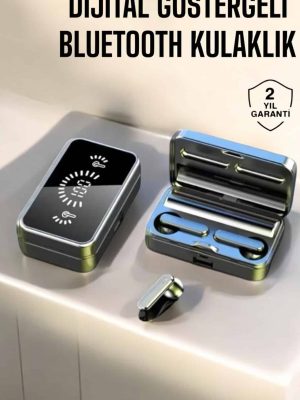 Aynalı Bluetooth Kulaklık Telefon Standlı Dijital Göstergeli
