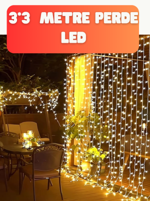 300 LED Perde Işık – Sıcak Beyaz Dekoratif Aydınlatma