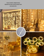 3x3 Metre Perde LED Işık – Parti ve Bahçe Dekorasyonu - Görsel 4