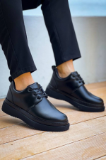 Kb-X3  Kuback Siyah Cilt Siyah Taban Bağcıklı  Günlük Erkek  Ayakkabı (Numara: 40) - Görsel 2