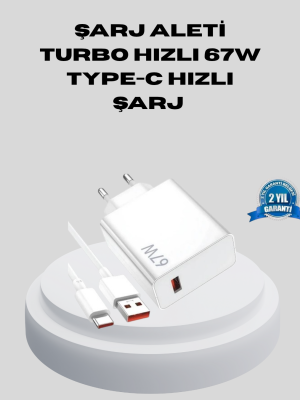67W Type-C Turbo Şarj Cihazı – Aşırı Akım ve Isı Koruması, Seyahat Uyumlu