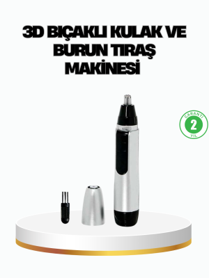 3D Bıçaklı Burun ve Kulak Tıraş Makinesi Pil ile Çalışan Taşınabilir Model