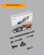 Taşınabilir Şarjlı El Süpürgesi Çok Yönlü Temizlik 5 Başlıklı Numaratör Hediyeli - Görsel 3