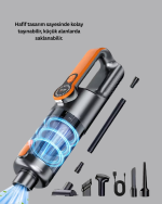Şarjlı Kablosuz El Süpürgesi Yüksek Emiş Güçlü ve Çok Başlıklı - Görsel 2