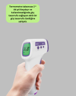 Temassız Ateş Ölçer Dijital Kızılötesi Termometre Hızlı Ölçüm - Görsel 5