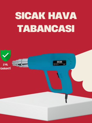 2 Kademeli Güçlü Sıcak Hava Tabancası 380° – 500° Isı Ayarı