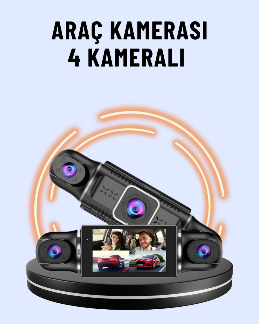 1243795_5-1.png 170° Geniş Açı 4 Kameralı Araç Kamerası Hareket Algılamalı - Görsel 1