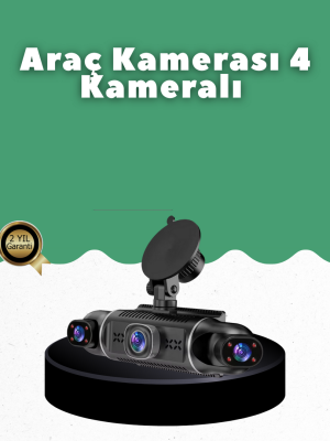 1080P 4 Kanallı Araç Kamerası GPS + WiFi + G Sensör Destekli