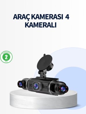 4 Kameralı Araç İçi Kamera 1080P GPS Takip WiFi Gece Görüşlü