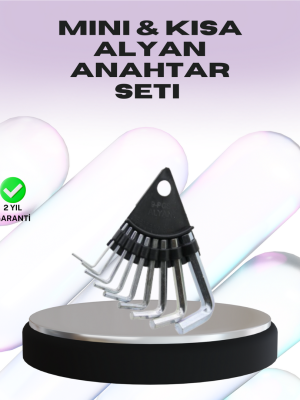 9 Parça Alyan Anahtar Seti Farklı Metrik Ölçü Pratik Taşıma